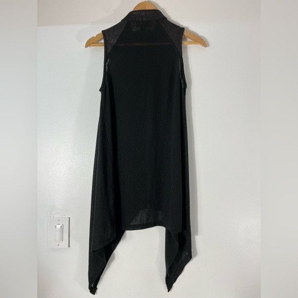 Funky Black Full Zip Vest Womens Size Small Mythique Made in Canada - Picture 3 of 9